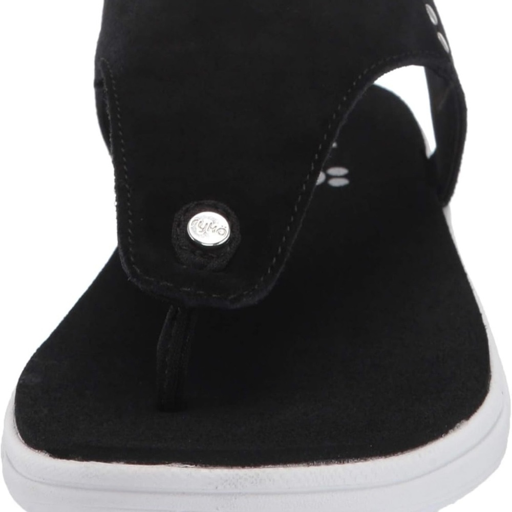Ryka Women’s Margo Black Suede and White Sandals Size 8 W - Picture 8 of 14